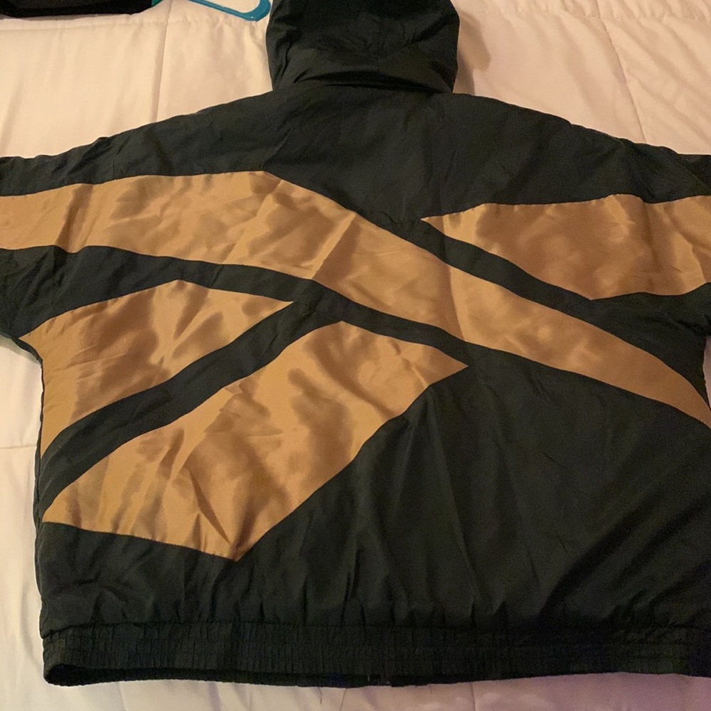 Reebok - Vintage Chunky Gold and Green logo on back - Coat